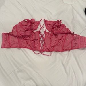 Urban Outfitters Pink Lace Crop Top